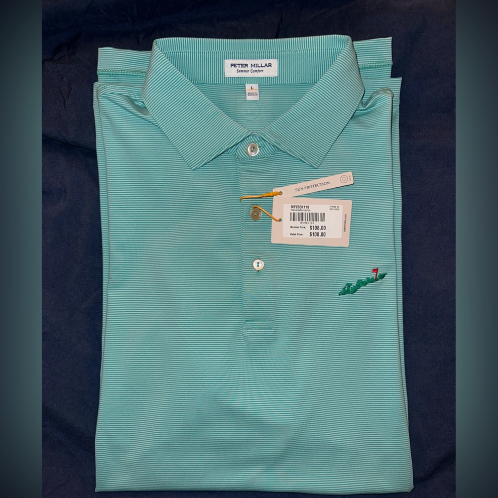 Rare BNWT Fishers Island Peter Millar Summer Comfort Golf Polo Shirt (L)
